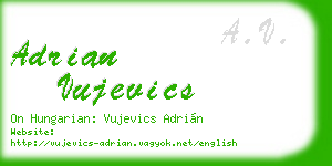 adrian vujevics business card